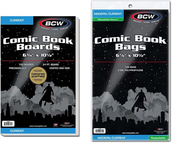 BCW Mylar Sleeves and acid-free Backing Boards